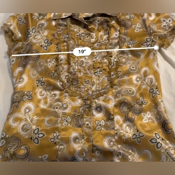 Dorothée Bis Women’s Paisley Print Ruffle Blouse Size L - Picture 10 of 12